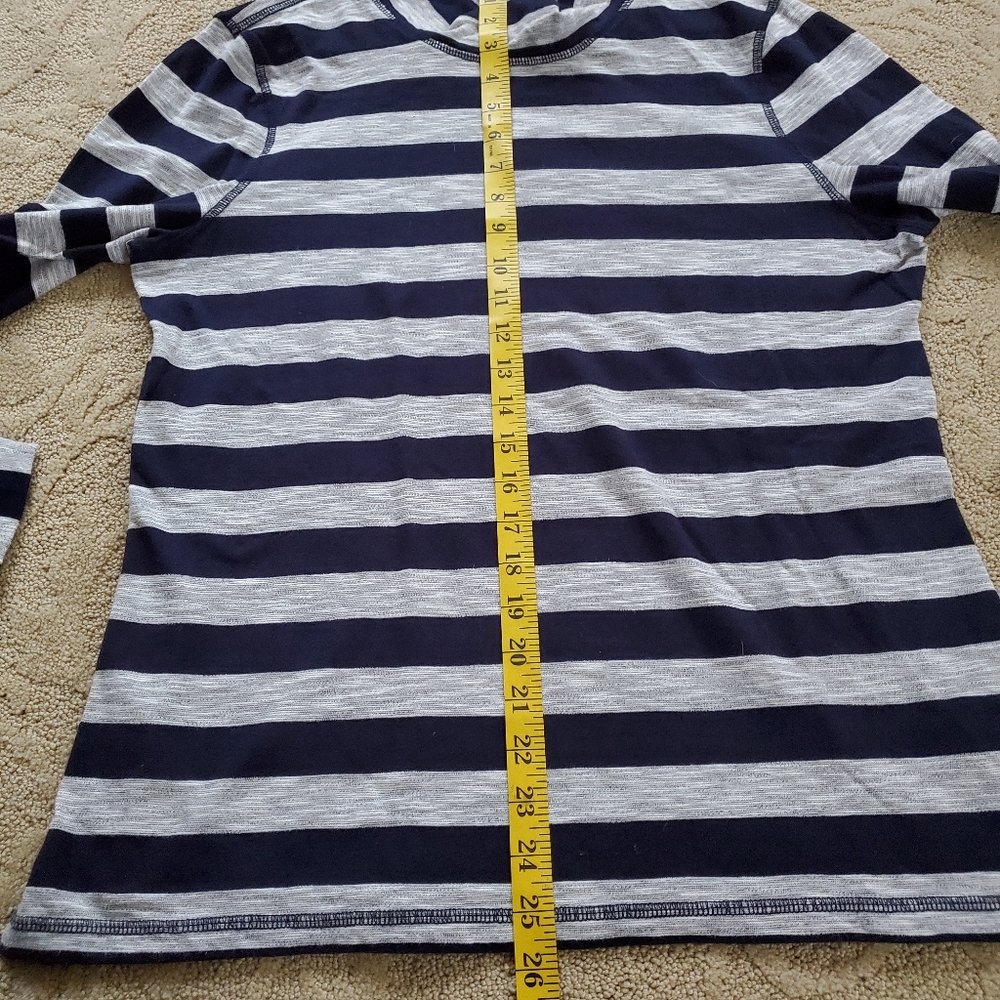 T By Talbots Striped Top Large - image 4